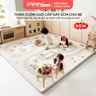 [MẪU MỚI] Thảm Xốp Gấp Gọn XPE PAKEY Premium Cao Cấp, Thảm 2 Mặt Dày 2cm Cho Bé Tập Bò, Tập Đi Êm Ái, Chống Ngã