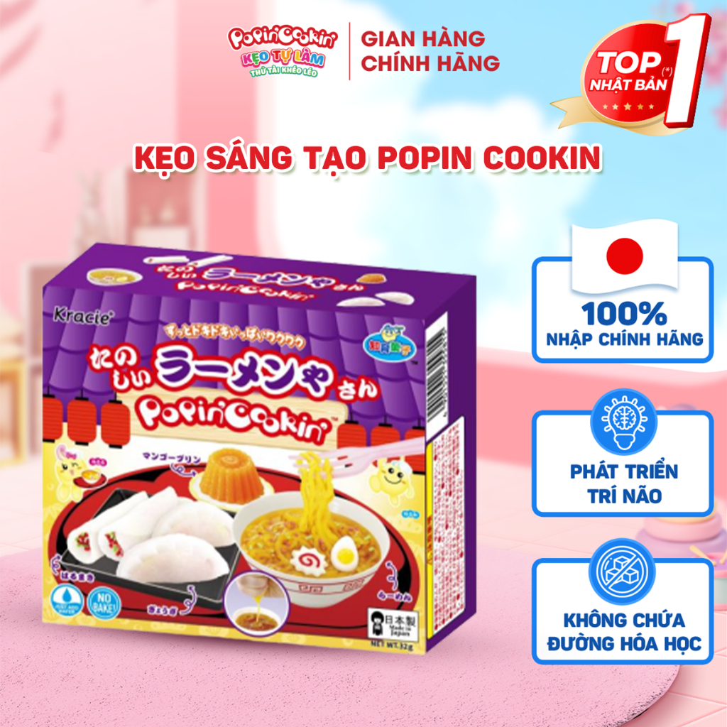 Kẹo DIY POPIN COOKIN Ramen - Tanoshii Ramen, Kracie, Nhật Bản - Lotus Mart