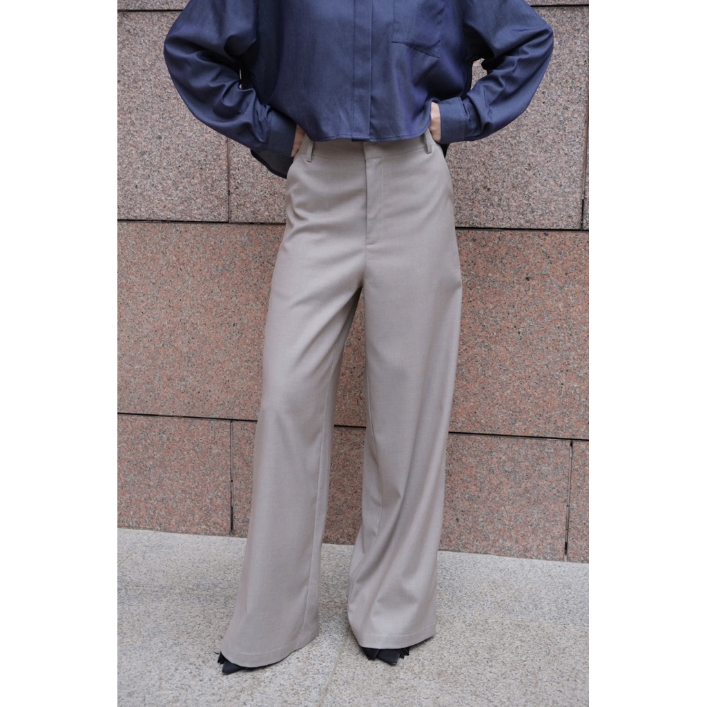 Quần Tây Ống Suông Beige Premium Delice