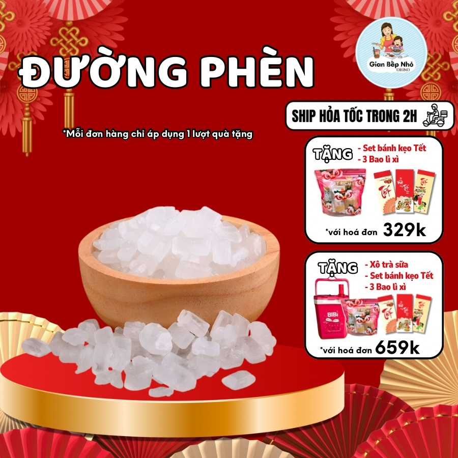 Đường phèn trắng hạt nhỏ loại ngon - 500/1000g
