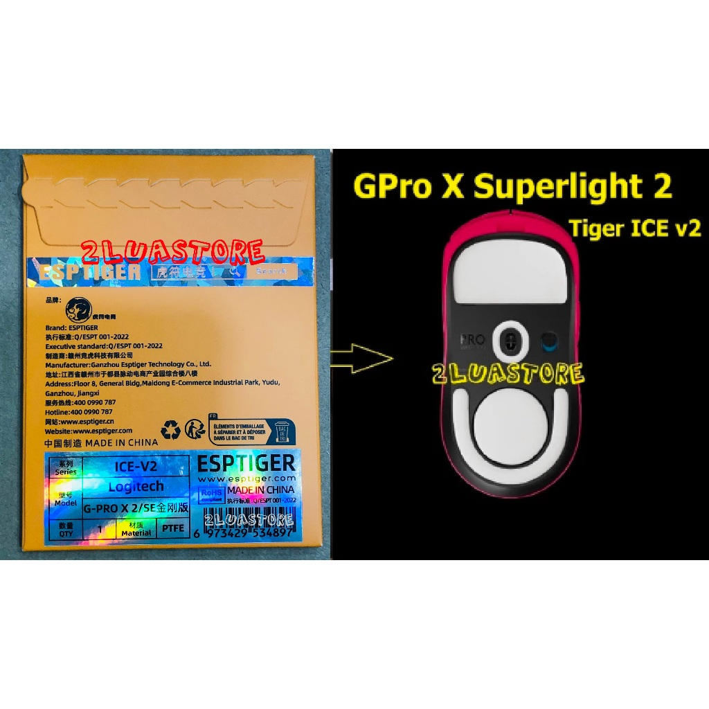 Tấm Mouse feet Tiger ICE V2 Gpro X Superlight 2C Gpro X Superlight 2 DEX Feet GPro Wireless Feet G30