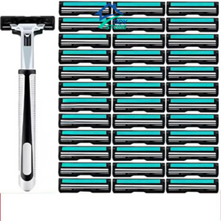 Dao Cạo Râu Nam An Toàn Cổ Điển 36 Lưỡi Kép Thay Thế, Set Dao Cạo Tiết Kiệm Chi Phí, Cạo Sạch Mịn