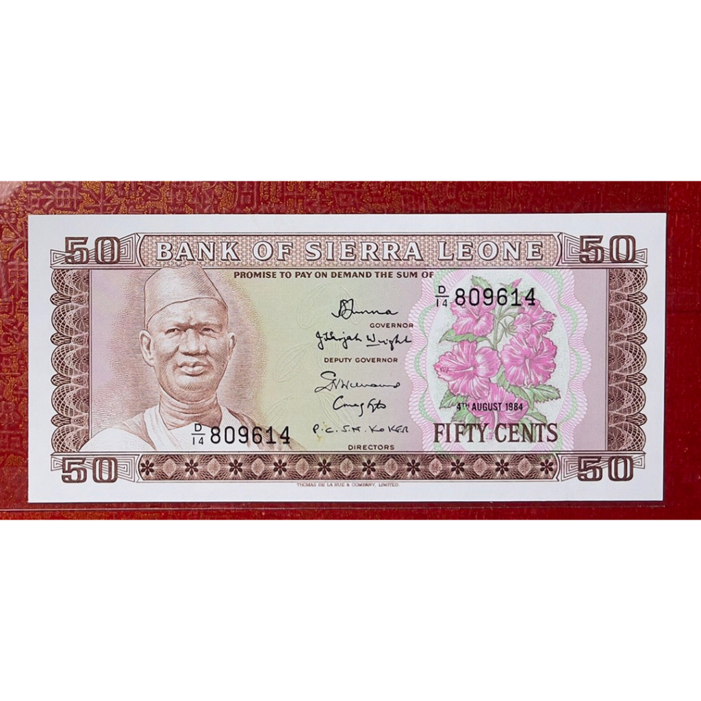 Sưu tầm Châu Phi : 50 Cent Sierra Leone 1984 UNC mới đẹp