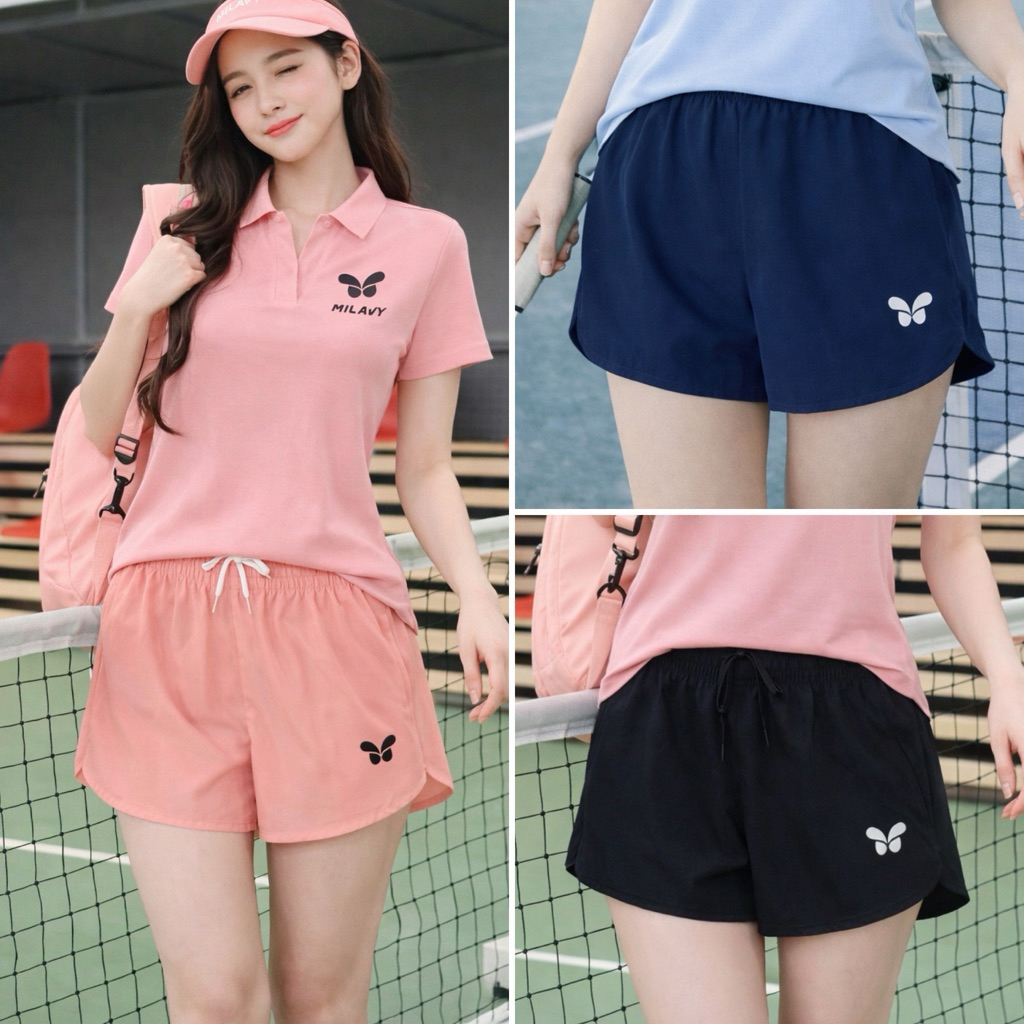 Quần Short 2 Lớp Thể Thao Nữ MILAVY Khoá