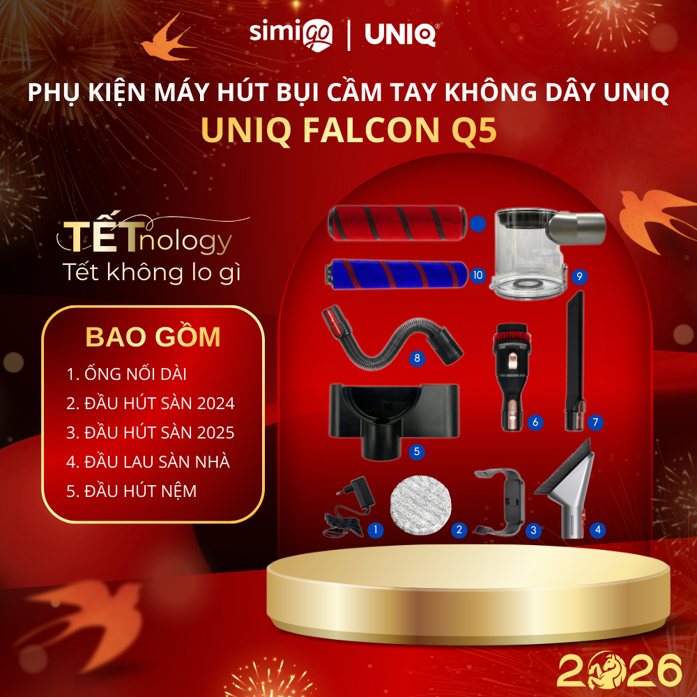 Phụ Kiện Máy Hút Bụi UNIQ Falcon Q5 Cầm Tay Không Dây Chính Hãng (link 2)