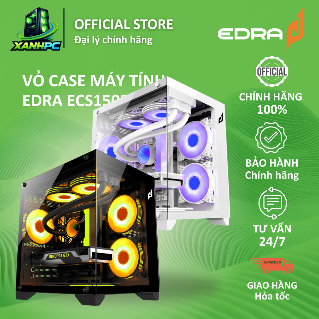 Vỏ CASE máy tính EDRA ECS1503(Không Fan) - Hàng chính hãng