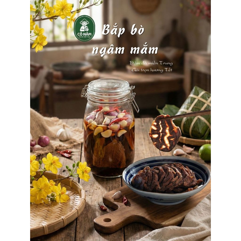 BẮP BÒ NGÂM NƯỚC MẮM MIỀN TRUNG – NHÀ LÀM, QUÀ TẶNG TẾT