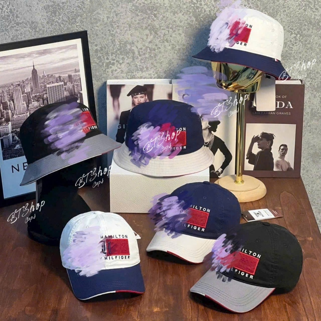 nón mũ cặp tomm kaki thêu logo unisex nón kết mũ lưỡi trai nón bucket mũ bo