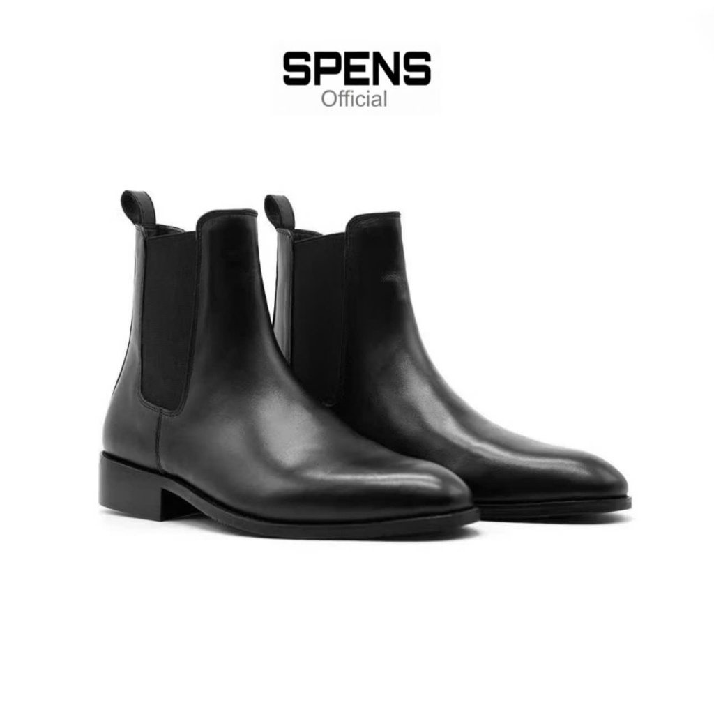 Giày Chelseaboots Nam Nữ Classic black,Giày Da Bốt Da Sít Chống Nhăn Cao Cấp Đi Tiệc,Kỷ Yếu Thời Trang Dễ Phối Đồ