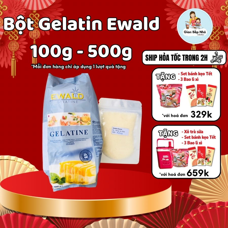 BỘT GELATIN EWALD ( ĐỨC ) - 100g LÀM CHÈ KHÚC BẠCH