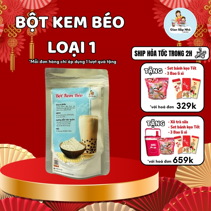 BỘT KEM SỮA LOẠI 1 THƠM NGON TRONG SET TRÀ SỮA  (100G/500G) - GIAN BẾP NHỎ ORINO