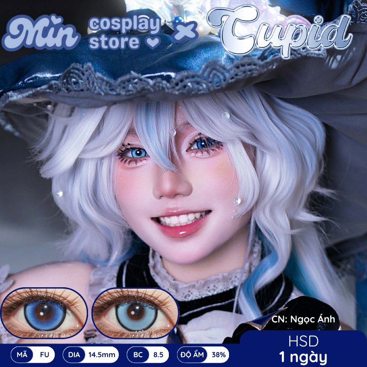 [SẴN-HỎA TỐC] Lens cosplay Furina Focalors brand Cupid 01 cặp ♥ Lens 1 ngày ♥ 0-3 độ ♥ Mã FU