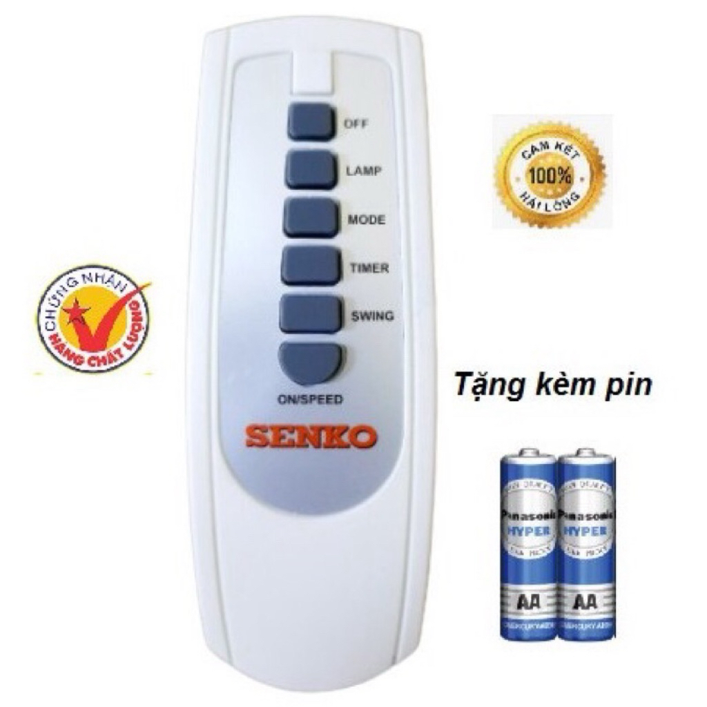Remote quạt SENKO xám [zin HÃNG 100%,BH 6 THÁNG] TR1683, TR1428,TR1628,TR828,DR1608,DR888