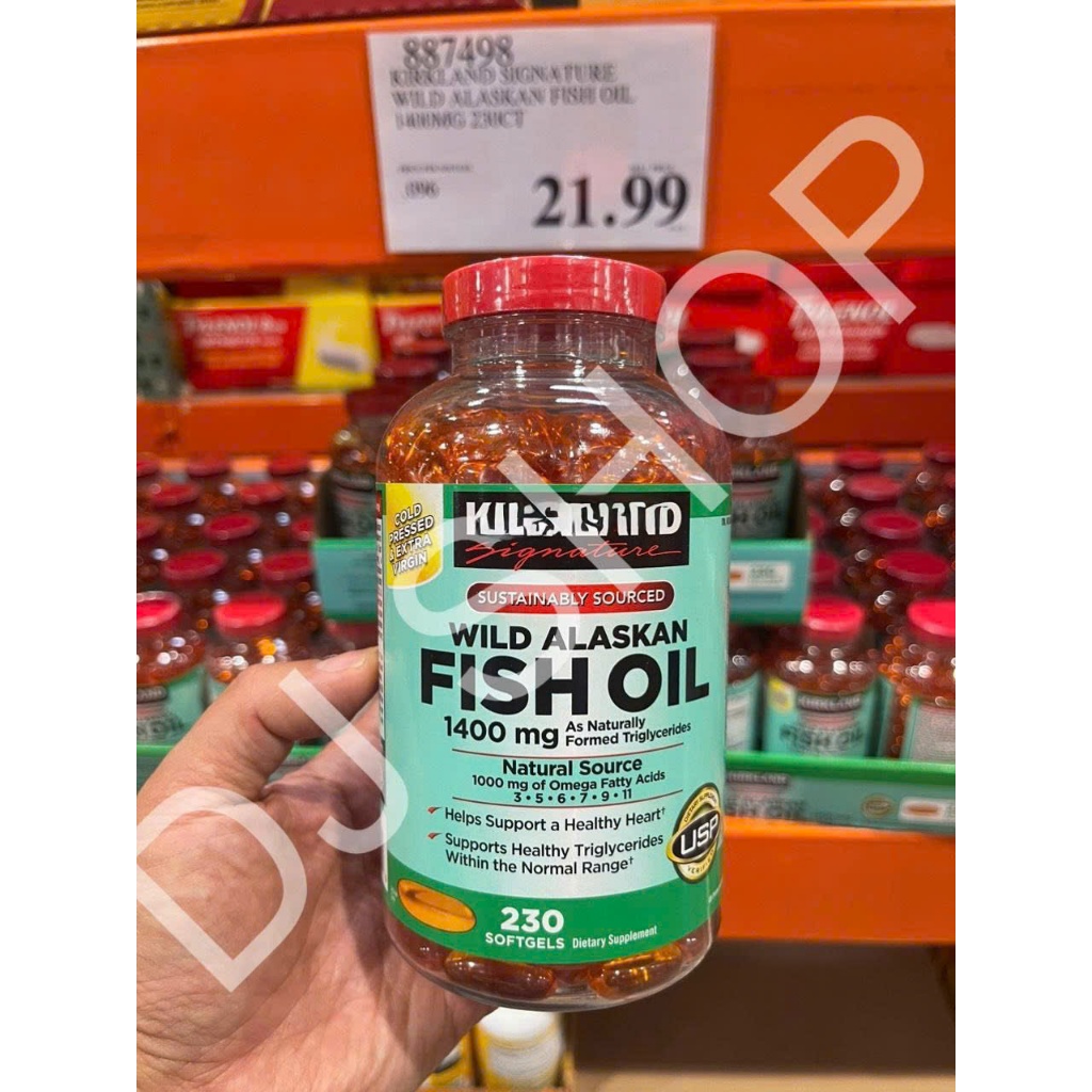 [DJ SHOP] Viên Uống Dầu Cá Wild Alaskan Fish Oil 1400mg 230 Viên Của Mỹ