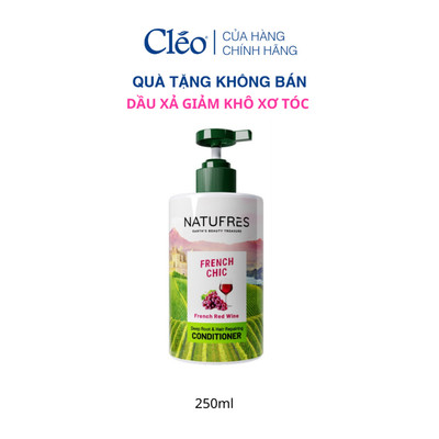 [GIFT] Dầu Xả Phục Hồi Tóc Hư Tổn, Giảm Khô Xơ, Ngăn Gãy Rụng Natufres French Chic Chiết Xuất Rượu Vang Đỏ Pháp - 250ml