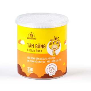 Tăm bông trẻ em Bông Bạch Tuyết mềm mại an toàn vệ sinh tai ,mắt, mũi ,rốn cho bé.