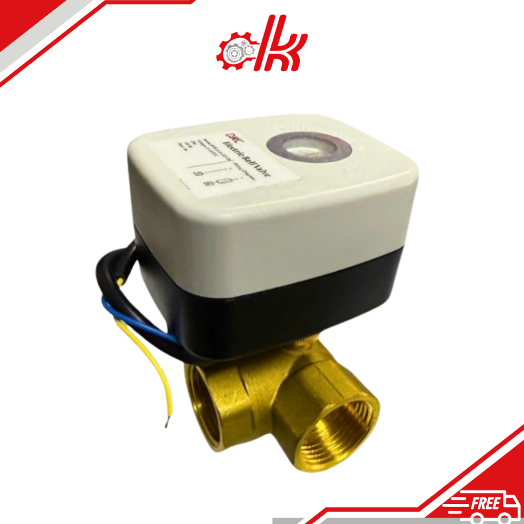 Van Bi Điện 3 Ngã Bằng Đồng BVE - Van Điều Khiển Nước Nóng, Lạnh 2 Dây Thường