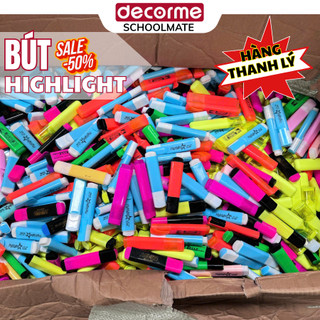 Bút highlight thanh lý rẻ bút đánh dấu highlight dạ quang nhiều màu bút nhũ nhớ dòng tiện dụng cho học sinh văn phòng