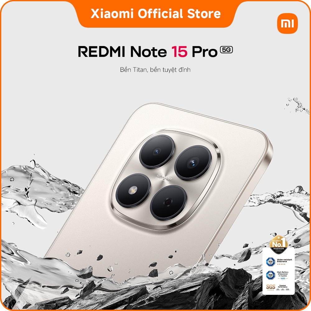 Điện thoại thông minh REDMI Note 15 Pro 5G（8+256GB|12+256GB|12+512GB)|Pin lớn 6580mAh