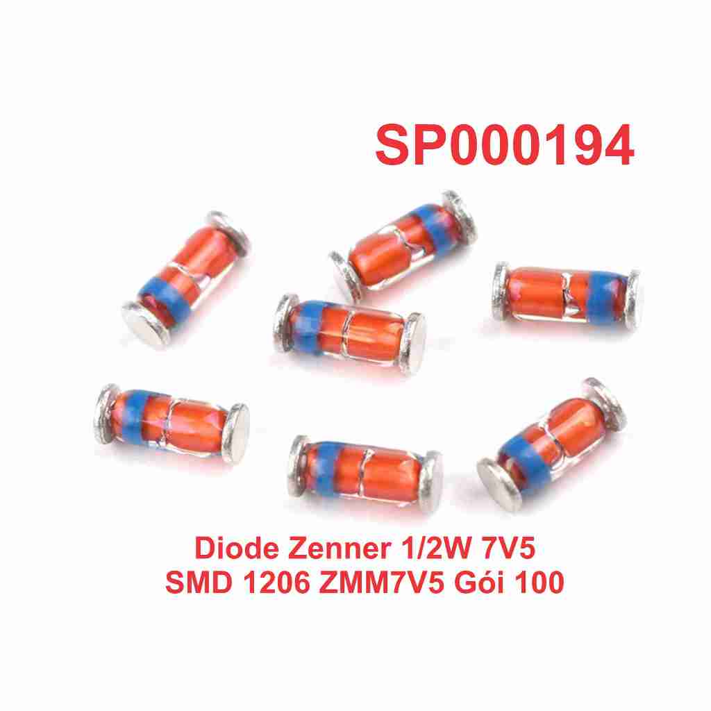 Diode Zenner 1/2W 7V5 SMD 1206 ZMM7V5 Gói 100