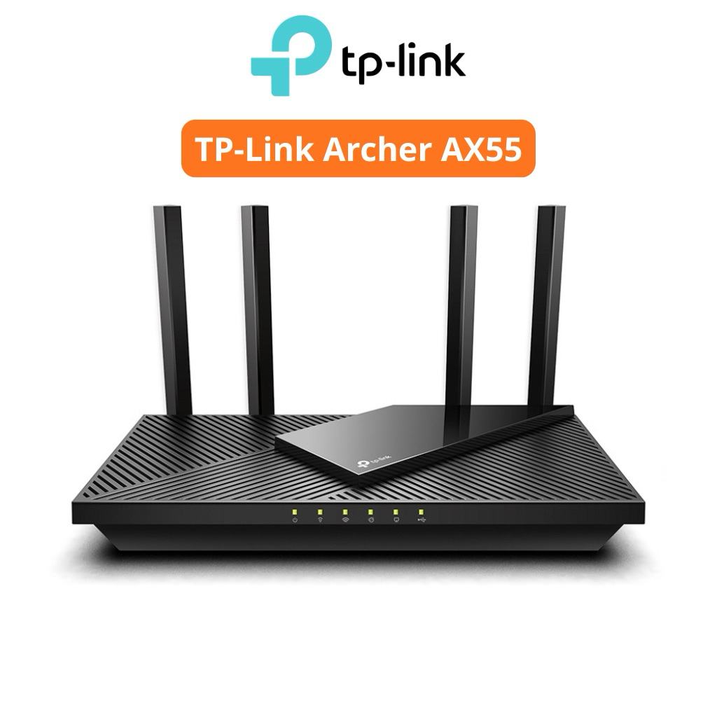 Bộ Phát Wifi 6 TP-Link Archer AX55 (AX3000) - Router Gigabit Băng Tần Kép, Hỗ Trợ OneMesh