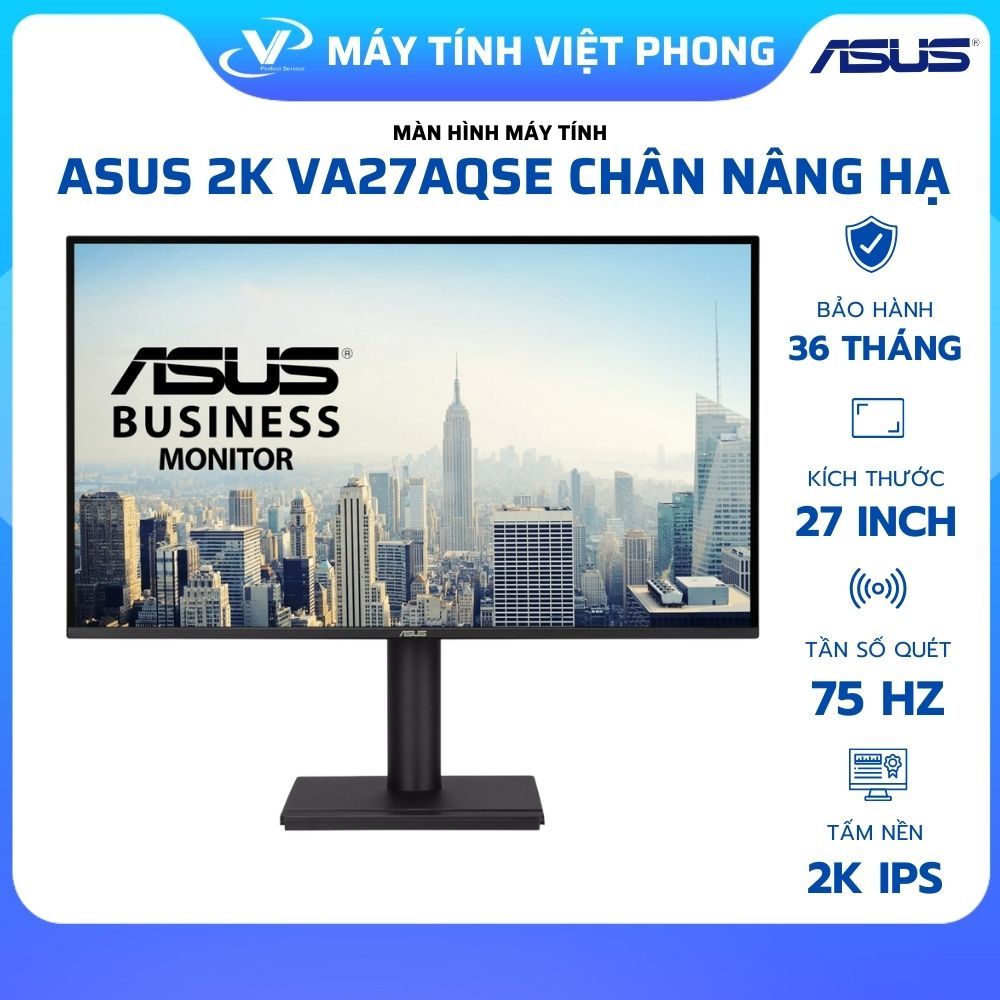 MÀN HÌNH 2K ASUS VA27AQSE (27 inch - IPS - 2K - 75Hz - 1ms - LOA) CHÍNH HÃNG BẢO HÀNH 3 NĂM