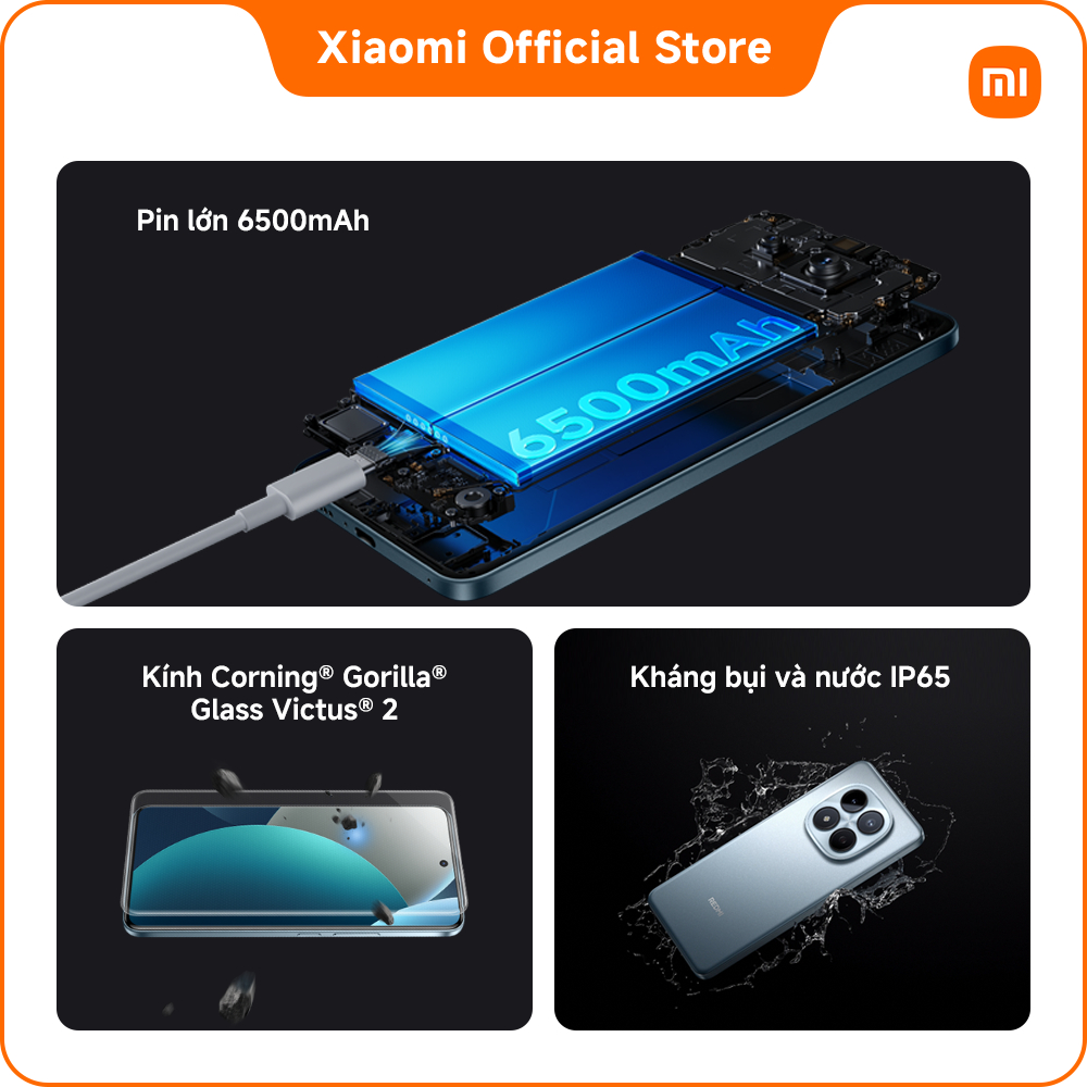 Điện thoại thông minh REDMI Note 15 Pro(8+256GB|12+256GB) |Pin lớn 6500mAh|Kính Corning® Gorilla® Glass Victus® 2 | BigBuy360 - bigbuy360.vn