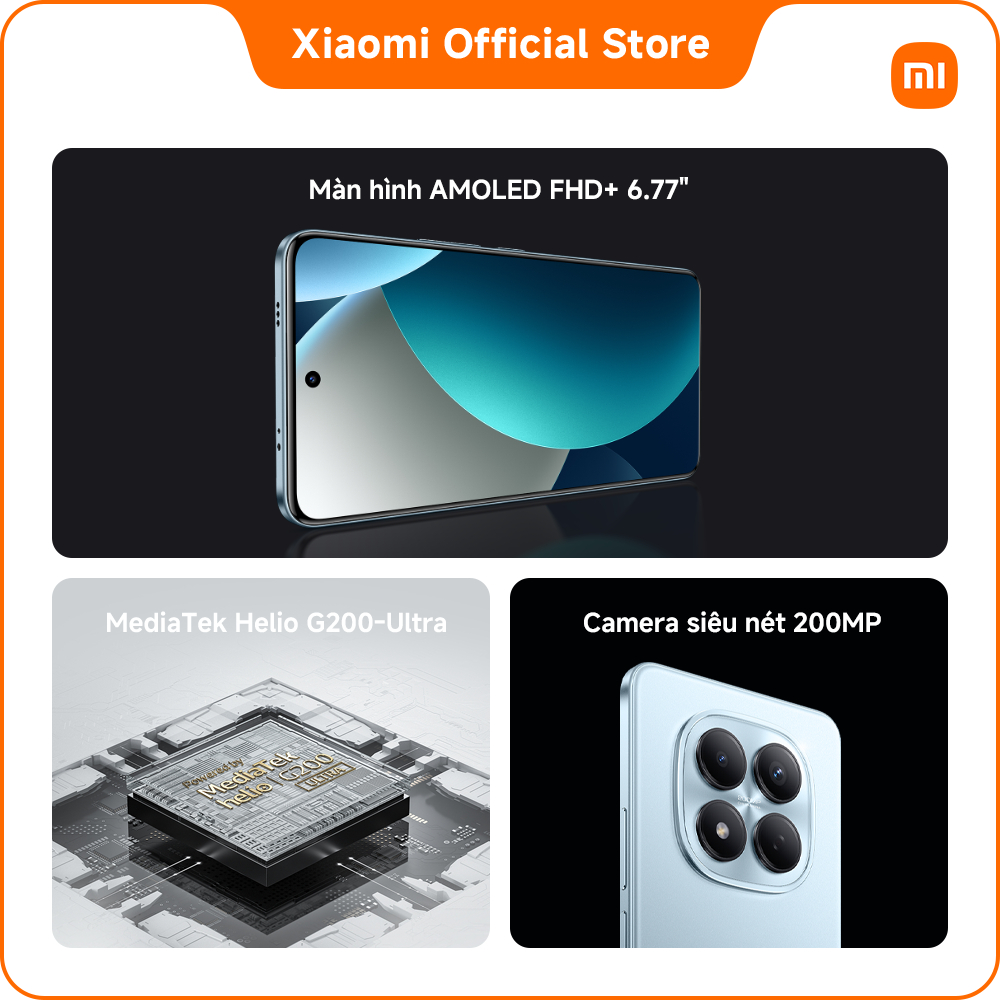 Điện thoại thông minh REDMI Note 15 Pro(8+256GB|12+256GB) |Pin lớn 6500mAh|Kính Corning® Gorilla® Glass Victus® 2 | BigBuy360 - bigbuy360.vn