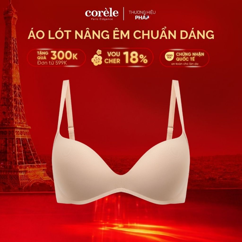 Áo ngực nữ nâng vừa 2cm không gọng, Cup đúc liền khối, thun lạnh mịn mướt - chuẩn an toàn OEKO-TEX |