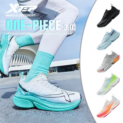 【xtep】One Piece 3.0 | Giày chạy bộ  Modelingmàu mới Giày thể thao in 3D Rebound chống mài mòn, giảm hao mòn cho nam nữ