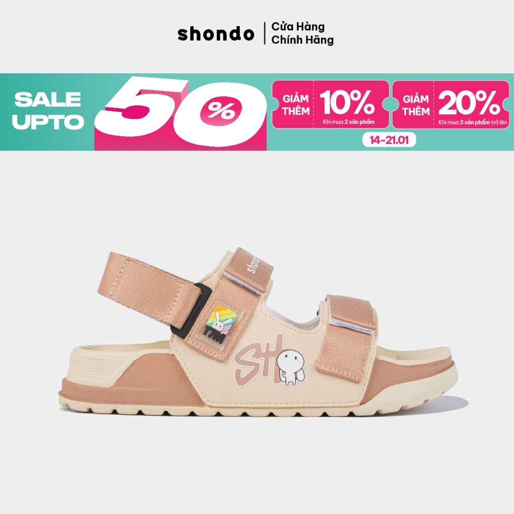 Giày Platy Nam Nữ SHONDO Thỏ 7 Màu Êm, Thời Trang Thích Hợp Đi Học, Đi Chơi Nâu Be PLA9525