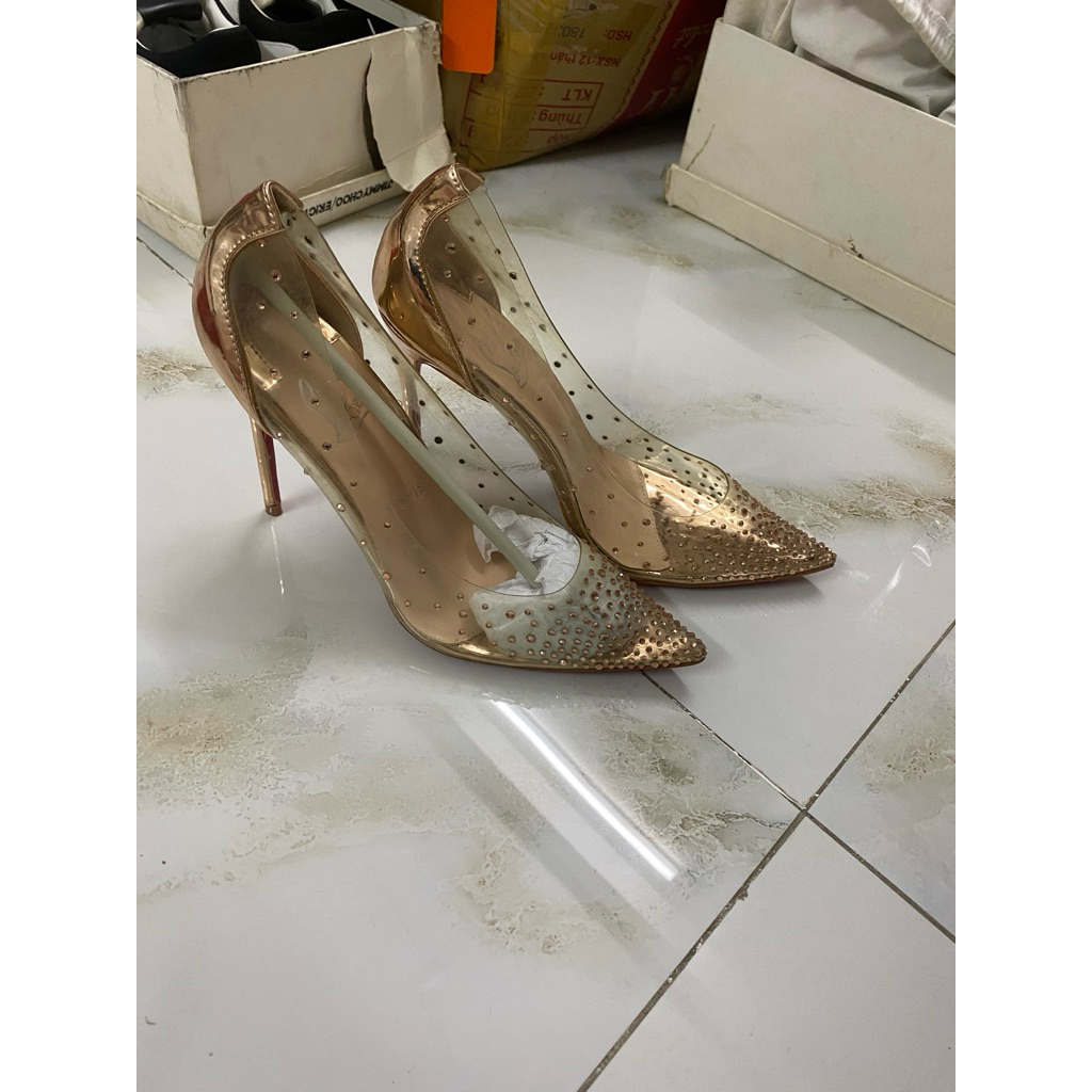 Giày si cao gót nữ lu/bu/tin/size 39