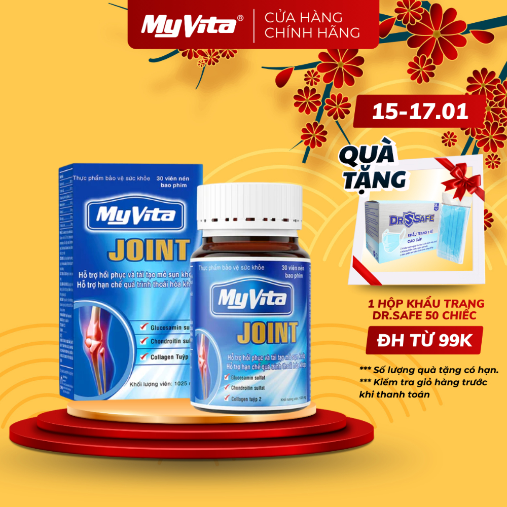 [DATE 5.2026] Viên uống xương khớp - TPBVSK MyVita Joint, hỗ trợ tái tạo và phục hồi mô sụn khớp hộp