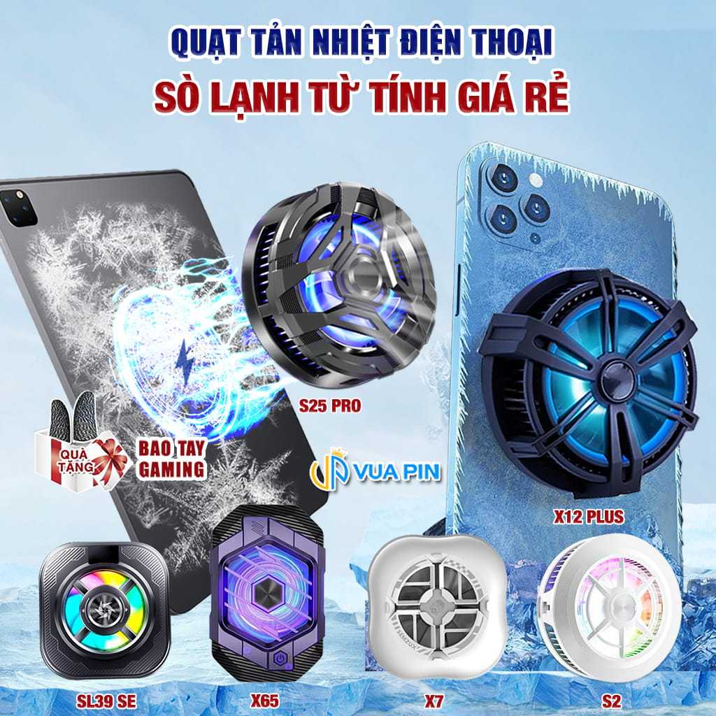 Sò lạnh tản nhiệt điện thoại từ tính giá rẻ CX07 / CX10 / CX15 Pro / X12 Plus / X65 / X7 / J86 Pro