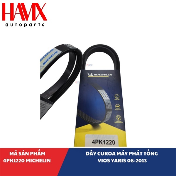 Dây Curoa Máy Phát Tổng Xe Vios, Yaris 08-13 (Mã : 4PK1220 MICHELIN)