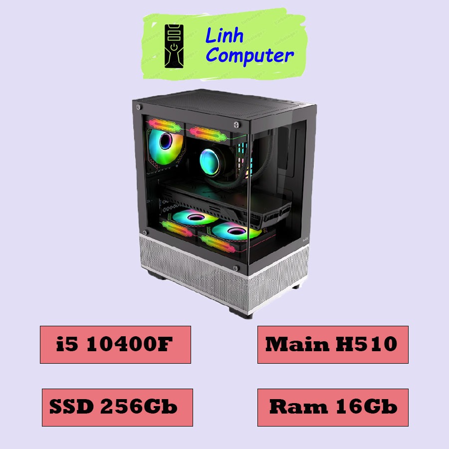 PC Gaming Giá Rẻ, Pc Gaming i5 10400f /H510M / ram 16G / SSD 256G