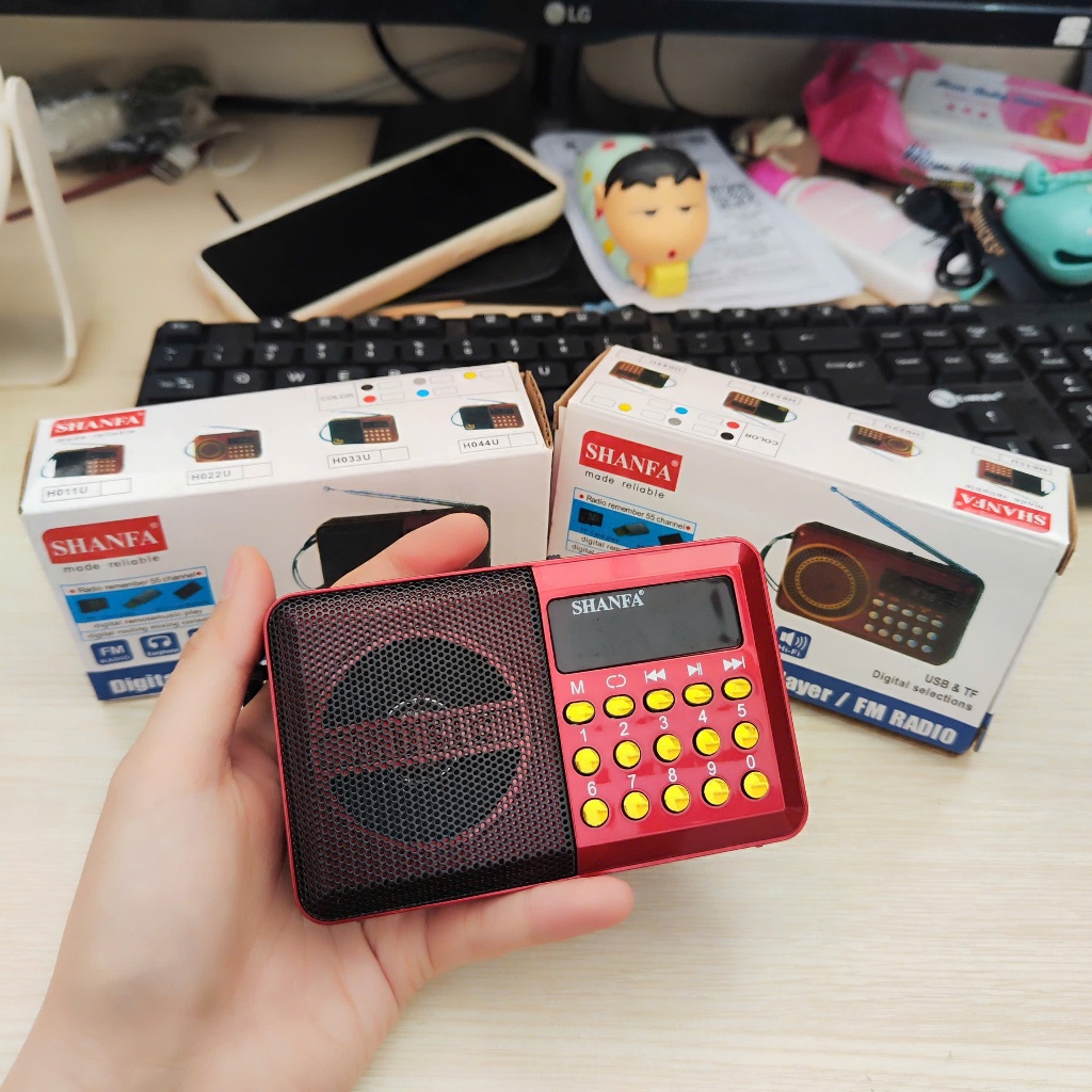 【HCM/Giảm giá】MÔ HÌNH QUÀ TẶNG SƯU TẦM DECOR ĐÀI RADIO FM NGHE NHẠC QUA USB VÀ THẺ NHỚ