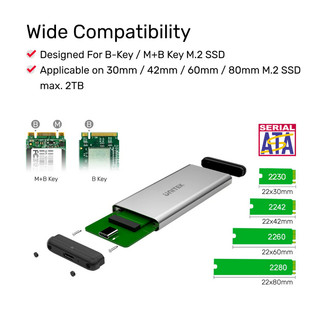 Vỏ Đựng Ổ Cứng USB3.0 Cho SSD M.2 (NGFF/SATA) UNITEK Y-3365