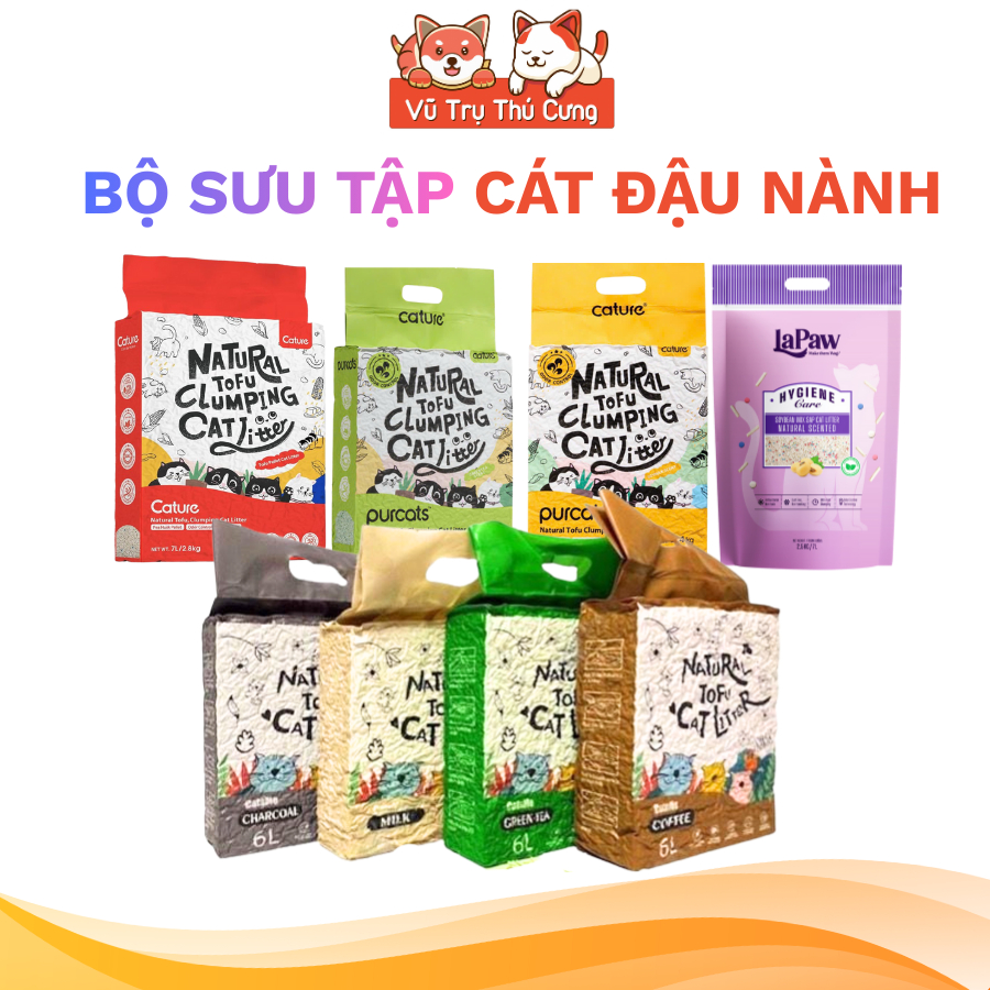 Cát Đậu Nành Tofu Cature / Catsme Cho Mèo Không Bụi, Vón Cục Hiệu Quả
