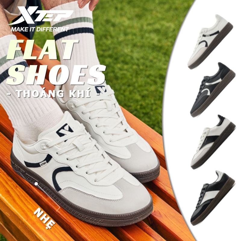 【xtep】German Trainer | Giày thể thao nam cổ điển, phong cách mùa đông mới, thiết kế đế mỏng, thời tr