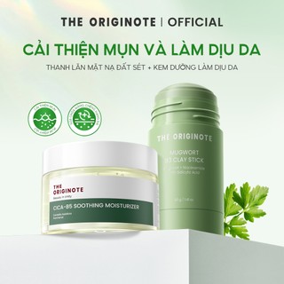 Combo Giảm Mụn The Originote Kem Dưỡng và Thanh Lăn Mặt Nạ Đất Sét Ngừa Mụn Làm Dịu Da Kiểm Soát Dầu
