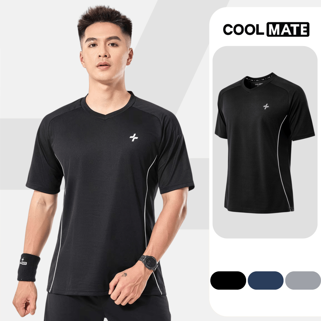 [SALE TẾT]Áo thun thể thao nam Pickleball Tennis FlexLine Active V-neck thấm hút tốt thoáng khí khan