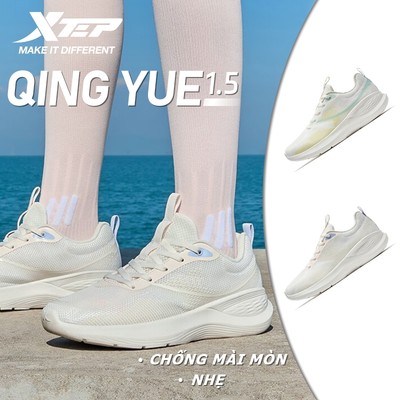 XTEP shuyue easy run 5KM+  Giày chạy bộ  cho nữ, nhẹ, chống sốc, mềm mại, chống trượt, lưới thoáng khí