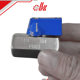 Van Bi Mini Inox 304 Tay Gạt - Van Khóa Nước, Hơi, Hóa Chất 2 Đầu Ren Ngoài (Ren 9.6, 13, 17, 21)
