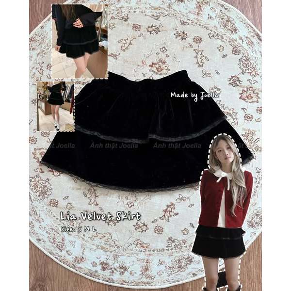 🌼 𝐉𝐨𝐞𝐥𝐥𝐚:✨ Lia Velvet Skirt - Made by Joella ✨