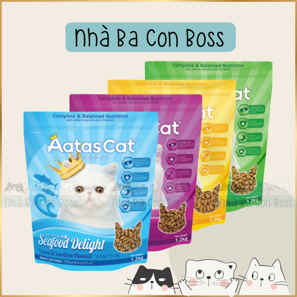 [1.2kg] Hạt Cho Mèo Aatas Cat Delight