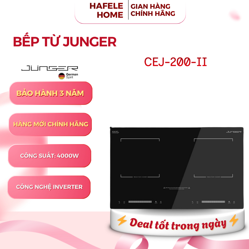 Bếp Từ Đôi Junger CEJ-200-II – Công Suất 4000W – Công Nghệ Inverter Tiết Kiệm Điện - EEH