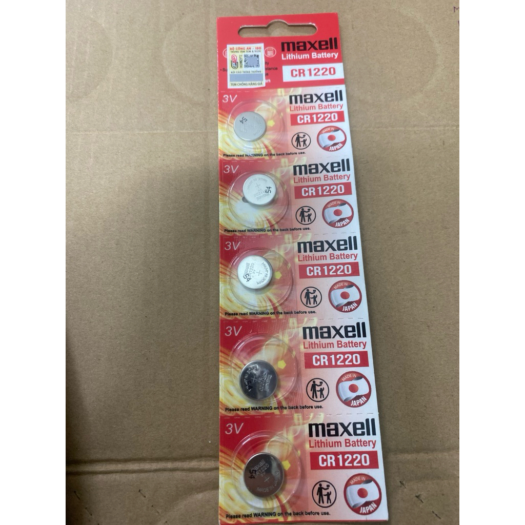 Vỉ 5 Viên CR1220 Maxell