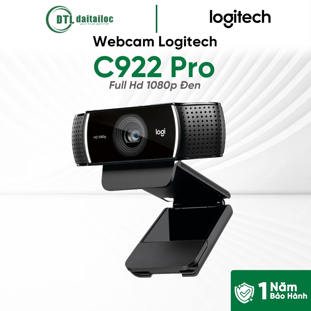 WebCam Full HD 1080P Logitech C922 Pro | Chính Hãng | Bảo Hành 12 Tháng
