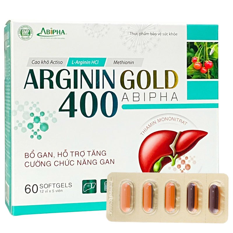 ARGININ GOLD 400 ABIPHA  Hỗ trợ bổ gan – tăng cường chức năng gan